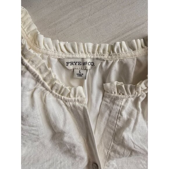 Frye and Co. Women’s Long Sleeve Shirt Dress Ivory L - Picture 4 of 9